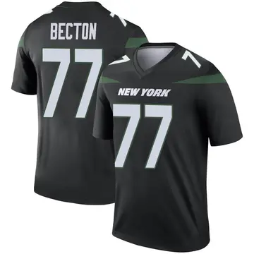 Black Men's Mekhi Becton New York Jets Legend Stealth Color Rush Jersey