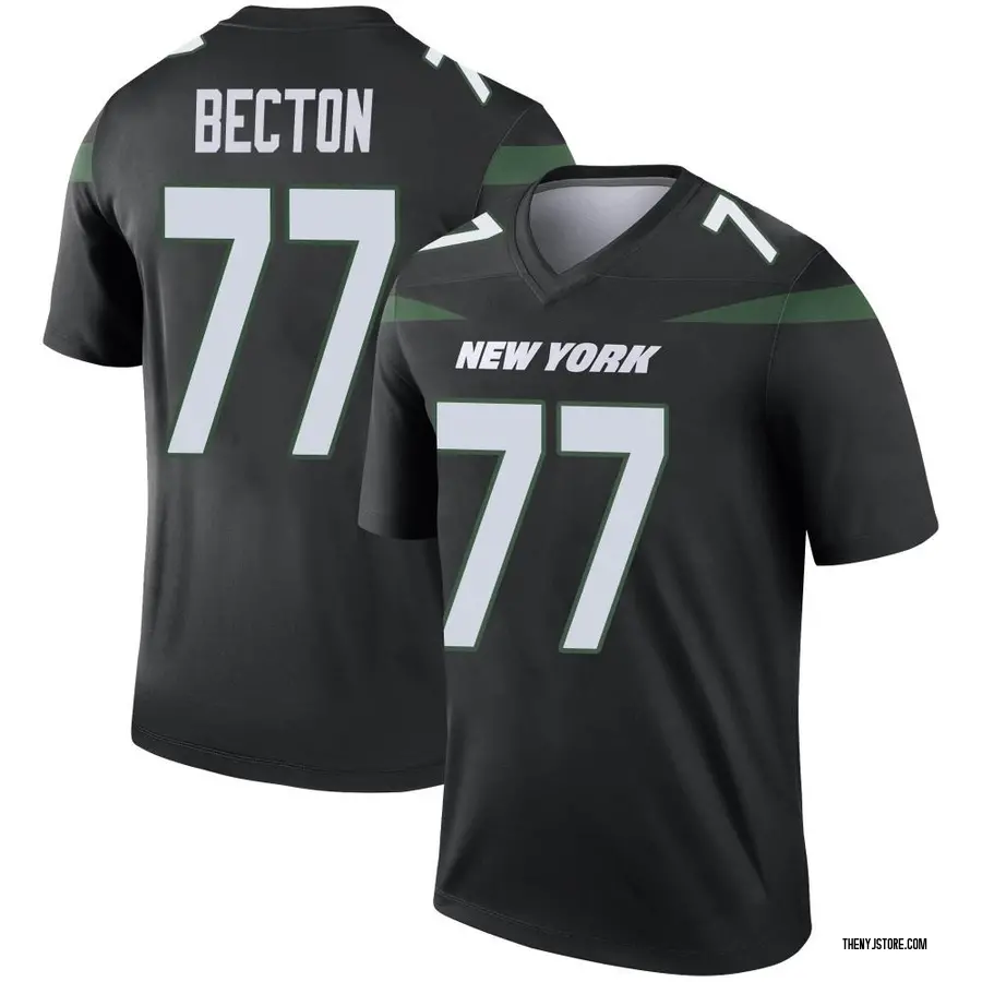 Black Men's Mekhi Becton New York Jets Legend Stealth Color Rush Jersey
