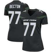 Black Women's Mekhi Becton New York Jets Game Stealth Jersey