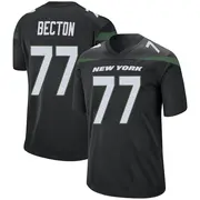 Black Youth Mekhi Becton New York Jets Game Stealth Jersey