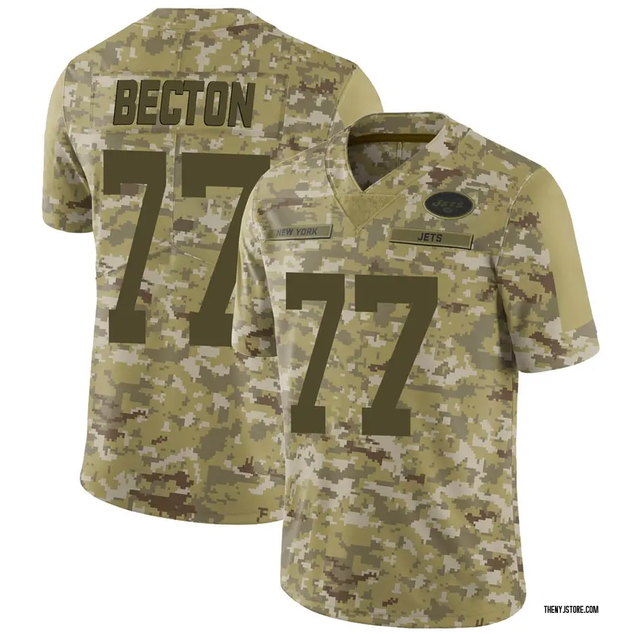 Camo Men's Mekhi Becton New York Jets Limited 2018 Salute to Service Jersey