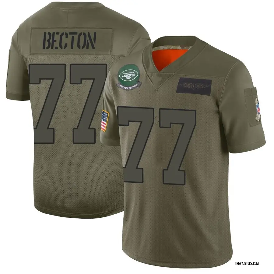 Camo Men's Mekhi Becton New York Jets Limited 2019 Salute to Service Jersey