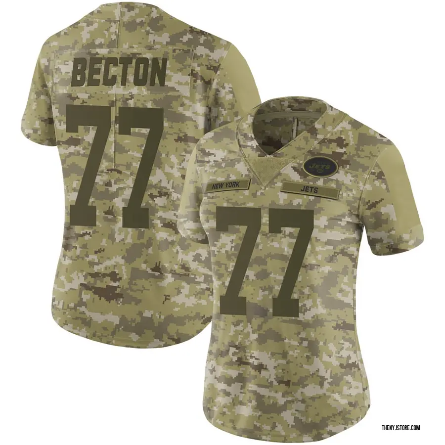 Camo Women's Mekhi Becton New York Jets Limited 2018 Salute to Service Jersey