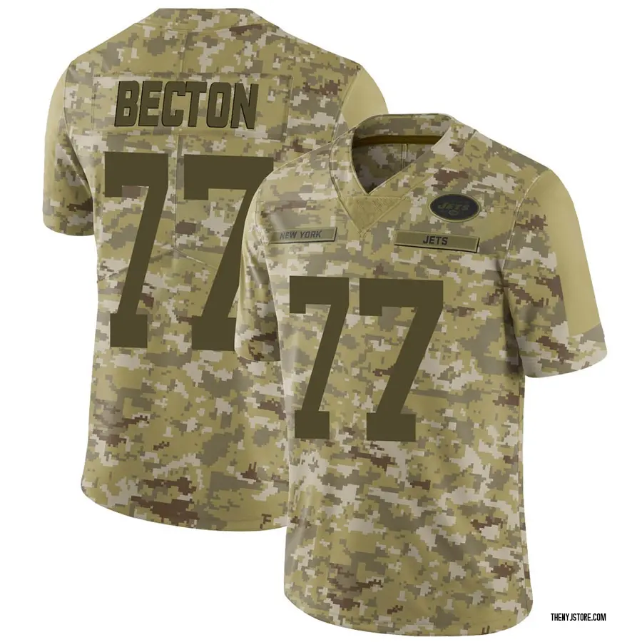 Camo Youth Mekhi Becton New York Jets Limited 2018 Salute to Service Jersey